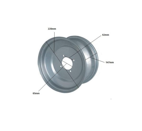 Llanta 08D 4P62mm DI 65 228AL x 147mm AN Aluminio