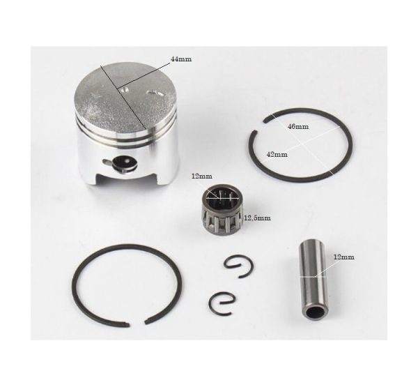 Kit Piston Motor 49cc anillos buje rodamiento seguros