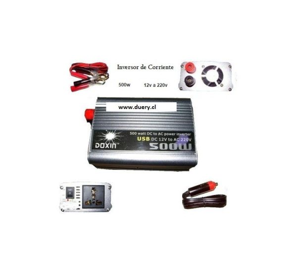 Inversor corriente 0500w 12v a 220v