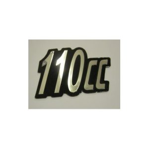 Insignia aluminio 110cc 8x6