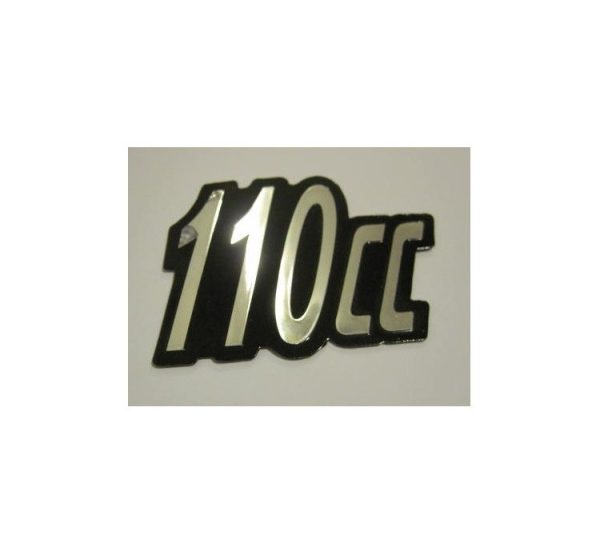 Insignia aluminio 110cc 8x6