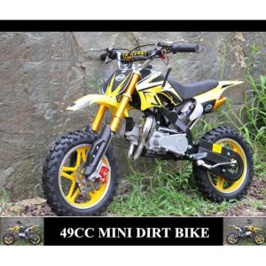 Mini Moto Cross 49cc amarilla